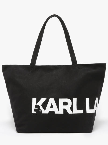 Handtas K Essential Katoen Karl lagerfeld Zwart k essential 246W3886