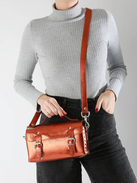 Cross Body Tas L'artisan Ginger Leder Paul marius Bruin ginger ARTISGIN ander zicht 1