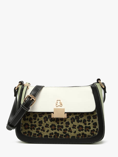 Cross Body Tas Leopard Lulu castagnette Zwart leopard TWIGGY