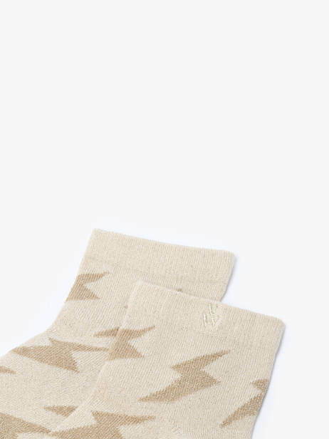 Sokken Vanessa wu Beige socks women CH006BG ander zicht 1