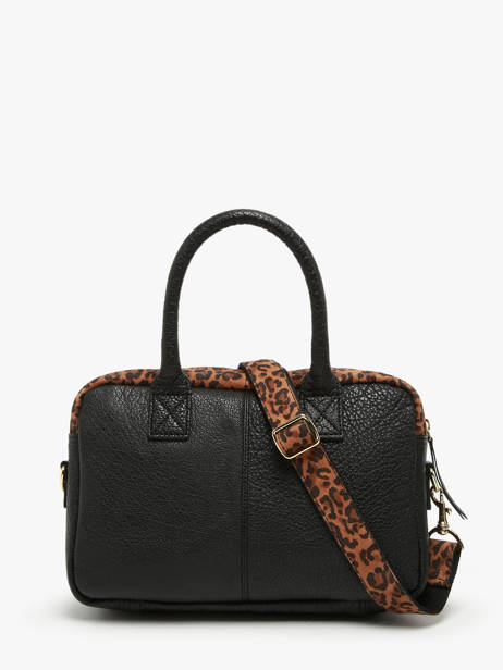 Cross Body Tas Leopard Leder Paul marius Zwart leopard DANDSLEO ander zicht 3