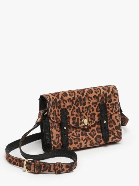 Cross Body Tas Mini Leopard Leder Paul marius Zwart leopard MINILEO ander zicht 2