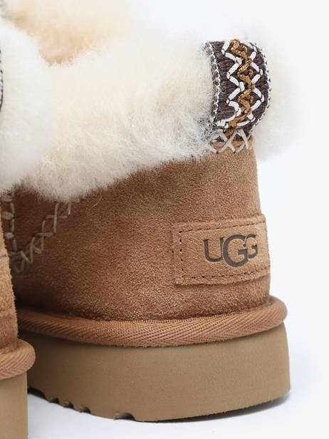 Boots Classic Ultra Mini Alpine Uit Leder Ugg Bruin women 1158224 ander zicht 3