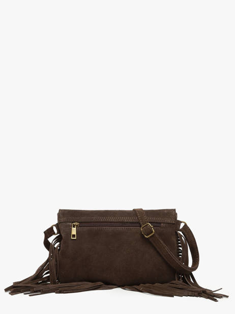 Cross Body Tas Velvet Leder Milano Bruin velvet VE241115 ander zicht 4