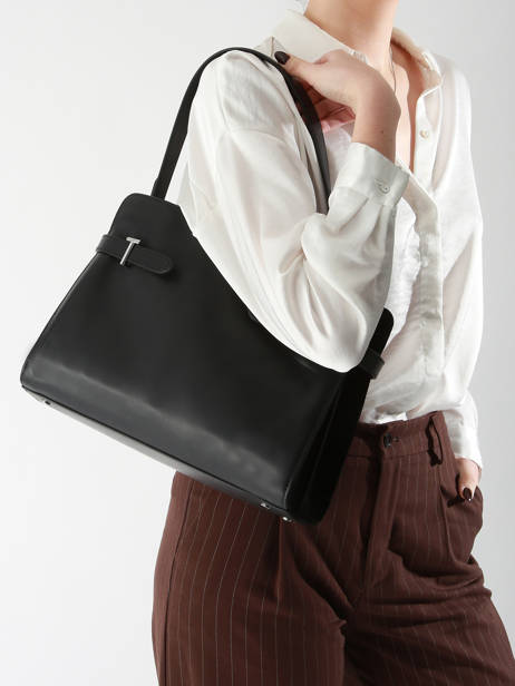 Schoudertas Emie Leder Le tanneur Zwart emie TEMI1670 ander zicht 1