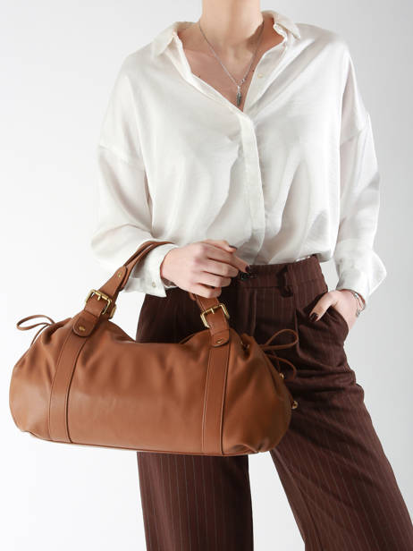 Schoudertas Icone Leder Gerard darel Bruin icone DBS01410 ander zicht 1