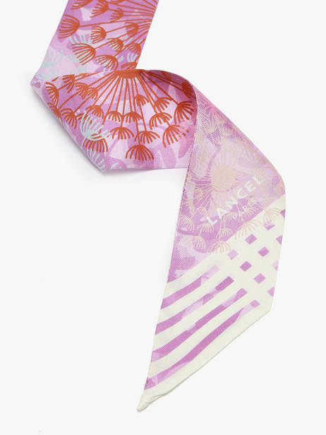 Zijden Lint Feux D'artifice 82x5,5cm Lancel Violet charms A13108 ander zicht 1