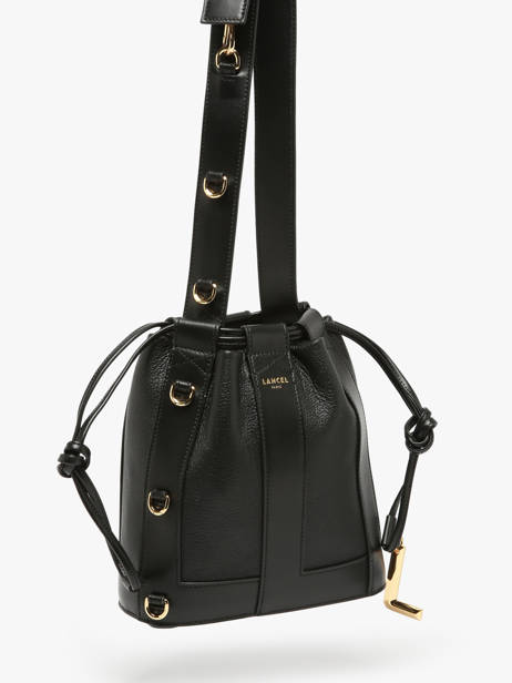 Cross Body Tas Elles Leder Lancel Zwart elles A13357 ander zicht 2
