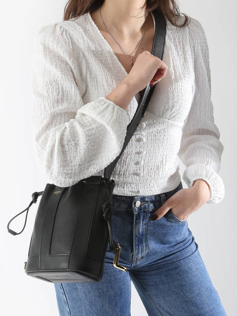 Cross Body Tas Elles Leder Lancel Zwart elles A13357 ander zicht 1