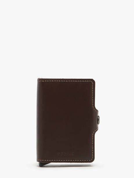 Kaarthouder Twin Original 2 Compartimenten Leder Secrid Bruin original TO