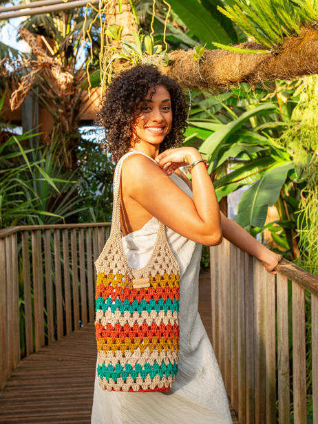 Schoudertas Strelitzia Woomen Veelkleurig strelitzia WSTR01 ander zicht 6