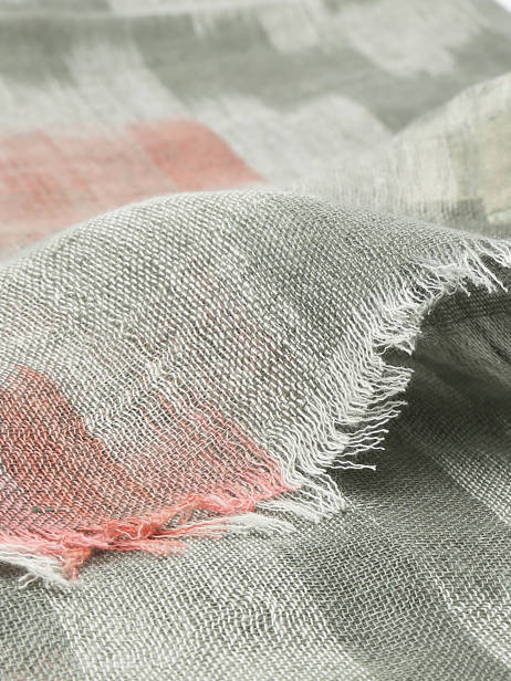 Sjaal Stone Linnen 100x100cm Biba Veelkleurig accessoires RI267A ander zicht 1