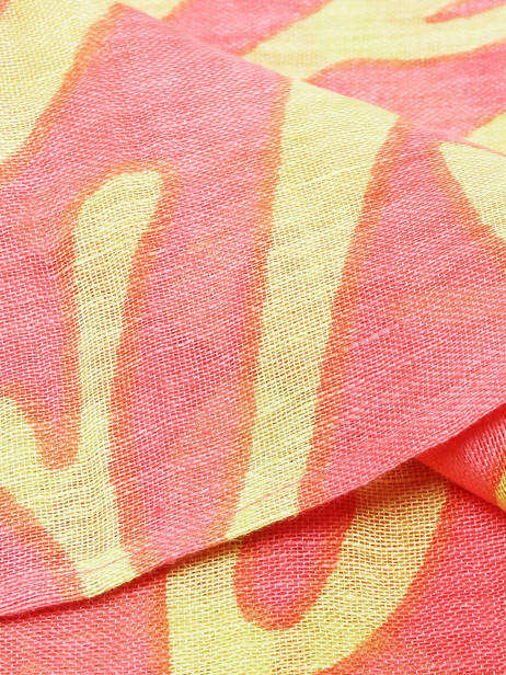 Sjaal Coral Linnen 100x100cm Biba Rood accessoires RI255A ander zicht 1