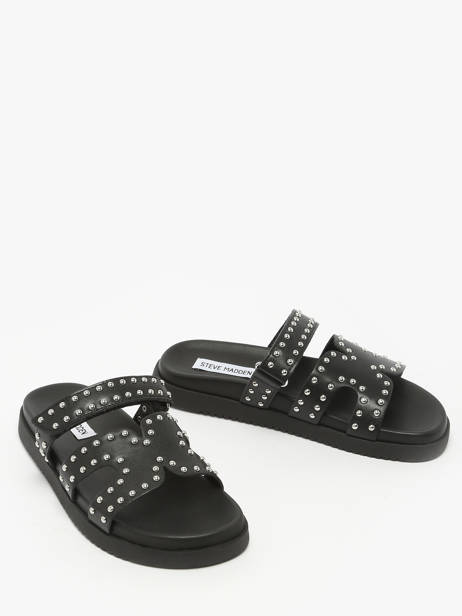Slippers Missile Uit Leder Steve madden Zwart women 11003772 ander zicht 1