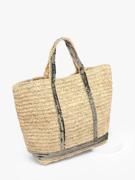 Handtas Cabas Raphia Leder Vanessa bruno Groen cabas raphia 30V40413 ander zicht 2