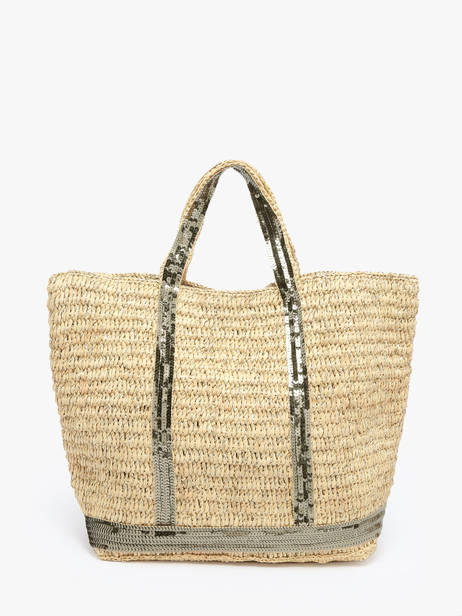 Handtas Cabas Raphia Leder Vanessa bruno Groen cabas raphia 30V40413 ander zicht 4
