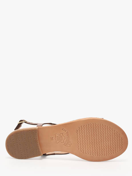 Open Sandalen Hamoon Uit Leder Les tropeziennes Bruin women HAMOON ander zicht 4