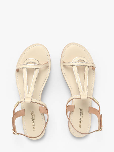 Open Sandalen Hamatrio Uit Leder Les tropeziennes Beige women HAMATRIO ander zicht 3