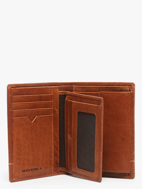 Chequehouder Met Portemonnee Leder Maverick Bruin rough gear MAVRG032 ander zicht 1