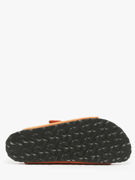 Slippers Arizona Rivet Uit Leder Birkenstock Oranje women 1029513 ander zicht 4