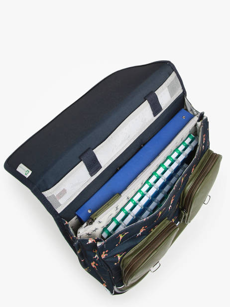 Boekentas Op Wieltjes 2 Compartimenten Cameleon Groen vintage urban PBVBCR38 ander zicht 3