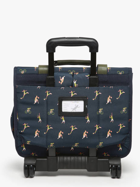 Boekentas Op Wieltjes 2 Compartimenten Cameleon Groen vintage urban PBVBCR38 ander zicht 5