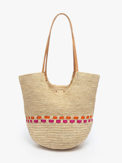 Schoudertas L'atelier Du Crochet Raphia Le voyage en panier Beige l'atelier du crochet AM804 ander zicht 4