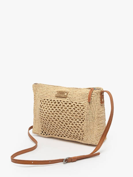 Cross Body Tas L'atelier Du Crochet Raphia Le voyage en panier Beige l'atelier du crochet AM810 ander zicht 2
