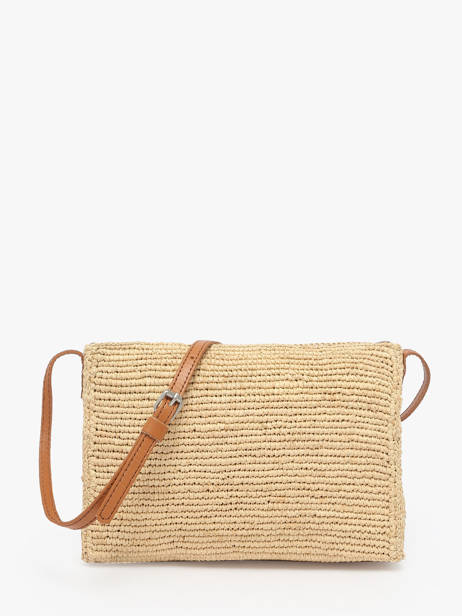 Cross Body Tas L'atelier Du Crochet Raphia Le voyage en panier Beige l'atelier du crochet AM810 ander zicht 4