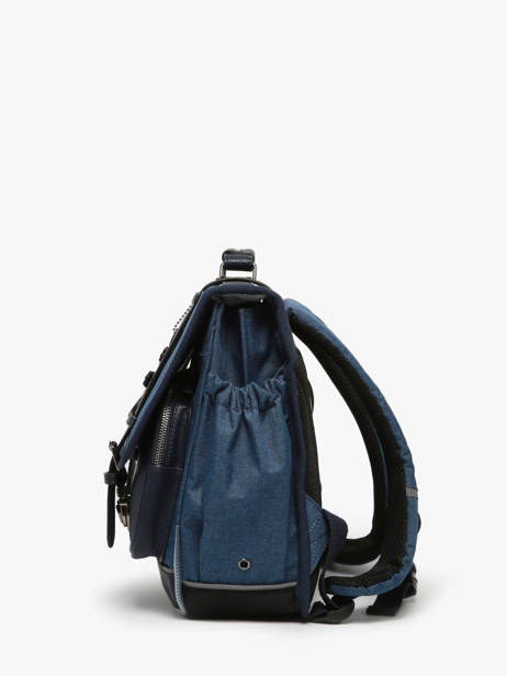 Boekentas 2 Compartimenten Cameleon Blauw vintage color - VIC-CA35 ander zicht 2