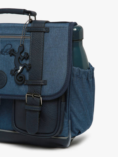 Boekentas 2 Compartimenten Cameleon Blauw vintage color - VIC-CA35 ander zicht 5