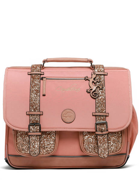 Boekentas Kinderen 3 Compartimenten Cameleon Roze vintage fantasy CA41 ander zicht 6
