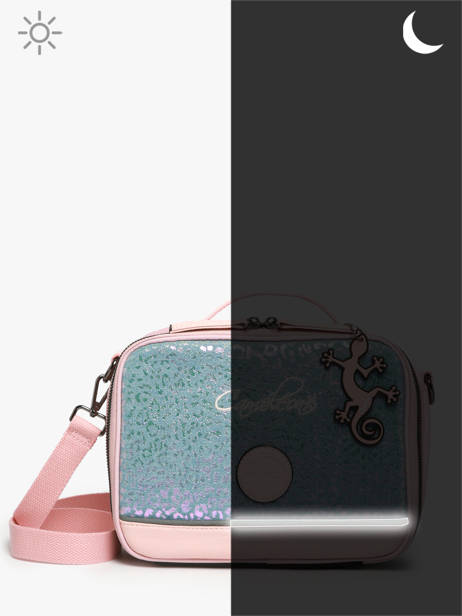 Lunchtas Cameleon Blauw vintage fantasy BL24 ander zicht 6