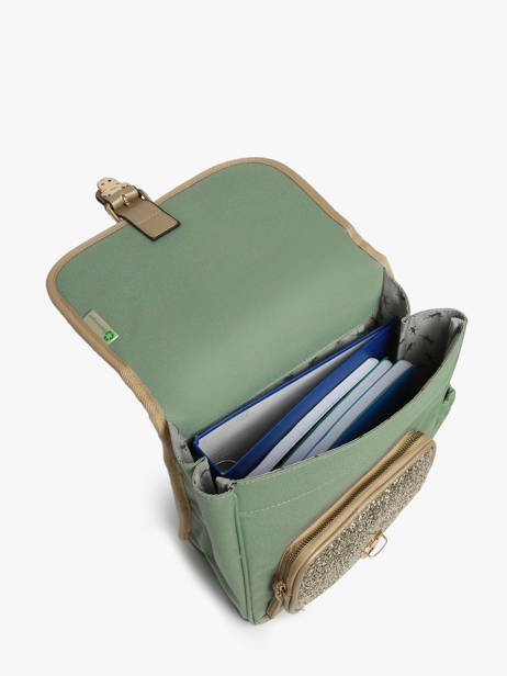 Rugzak 1 Compartiment Cameleon Groen vintage fantasy SD30 ander zicht 3