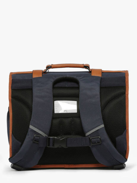 Boekentas Kinderen 2 Compartimenten Cameleon Blauw vintage urban CA38 ander zicht 4