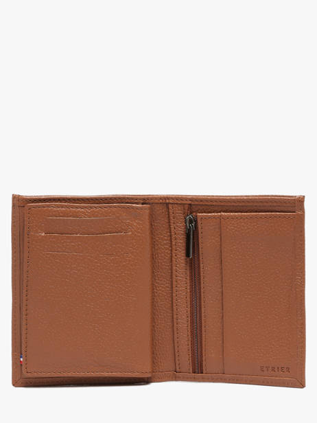 Portefeuille Madras Leder  Etrier Bruin madras EMAD247 ander zicht 1