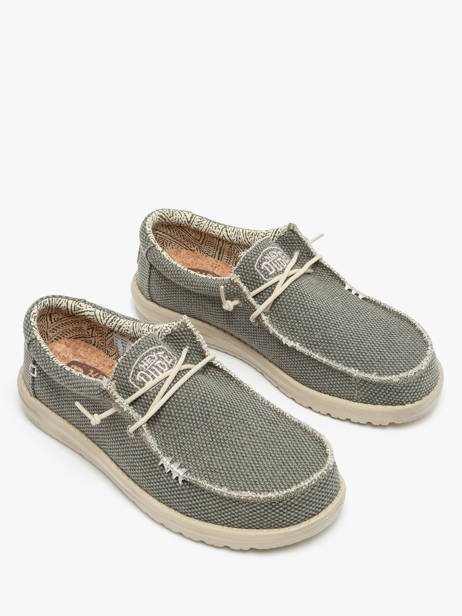 Mocassins Wally Braided Hey dude Groen men 4003 ander zicht 1