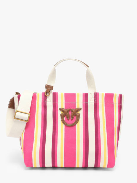 Shoppingtas Logo Shopper Katoen Pinko Roze logo shopper 4753A2G5