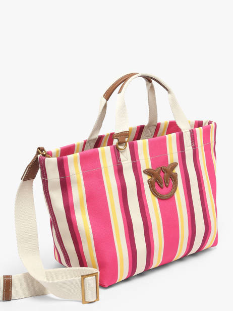 Shoppingtas Logo Shopper Katoen Pinko Roze logo shopper 4753A2G5 ander zicht 1