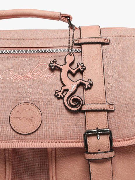 Boekentas 3 Compartimenten Cameleon Roze vintage color VIC-CA41 ander zicht 6