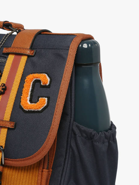 Boekentas Kinderen 2 Compartimenten Cameleon Blauw vintage urban CA38 ander zicht 5