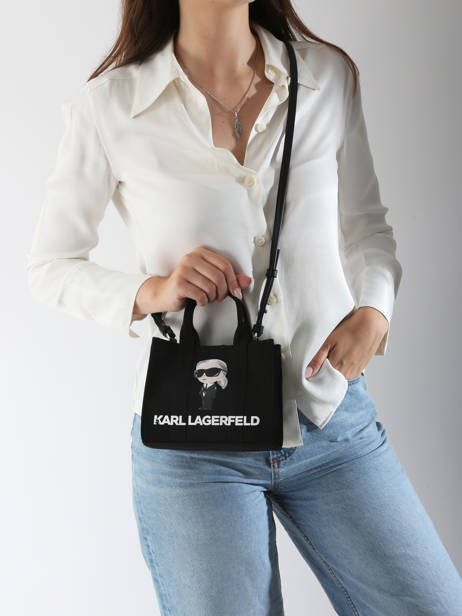 Cross Body Tas K Ikon Katoen Karl lagerfeld Zwart k ikon A3W50109 ander zicht 1