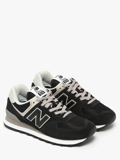 Sneakers 574 Uit Leder New balance Zwart boy ML574EVB ander zicht 2