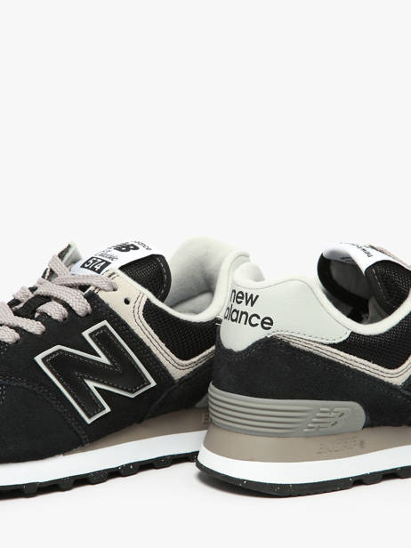 Sneakers 574 Uit Leder New balance Zwart boy ML574EVB ander zicht 3
