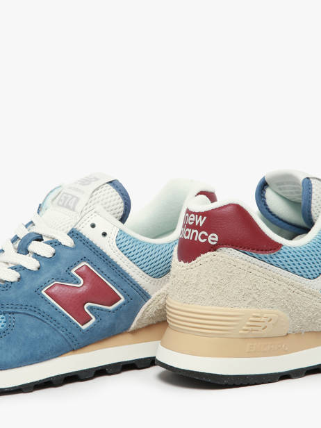 Sneakers 574 Uit Leder New balance Blauw boy U574SPR ander zicht 3