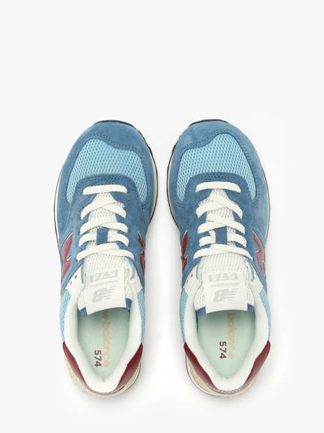 Sneakers 574 Uit Leder New balance Blauw boy U574SPR ander zicht 4