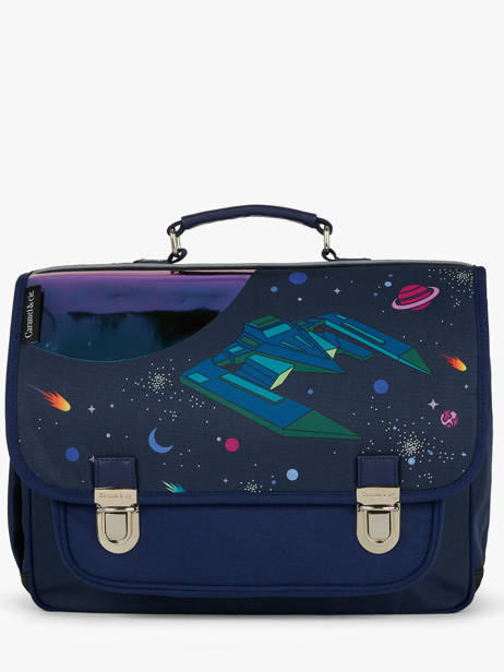 Boekentas 2 Compartimenten Caramel et cie Blauw fier GA