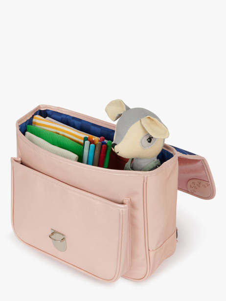 Boekentas 1 Compartiment Caramel et cie Roze boheme FI ander zicht 3