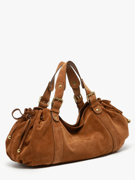 Schoudertas Folk Leder Gerard darel Bruin folk DAS01407 ander zicht 2