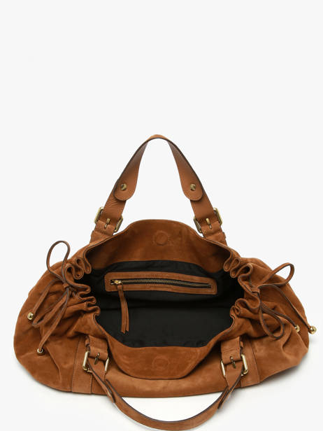 Schoudertas Folk Leder Gerard darel Bruin folk DAS01407 ander zicht 4